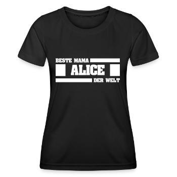 Gift for Alice - Women's Functional T-Shirt - black - Front - AI Model Female 172 light (172cm)