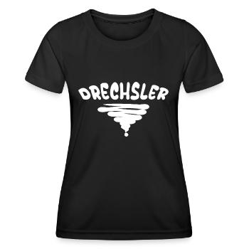 Profession tourneur sur bois - T-shirt sport Femme - noir - Devant - AI Model Female 172 light (172cm)