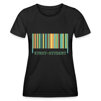 L’étudiant en art en tant qu’art - T-shirt sport Femme - noir - Devant - AI Model Female 172 light (172cm)