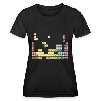 La chimie est un jeu - T-shirt sport Femme - noir - Devant - AI Model Female 172 light (172cm)