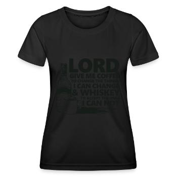 Funny Malt Whiskey Gift for Whiskey Drinkers - Women's Functional T-Shirt - black - Front - AI Model Female 172 light (172cm)