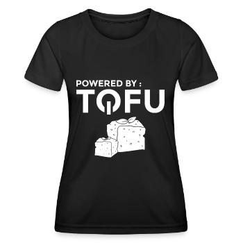 Tofu Soy Soy bean Vegan Vegan - Women's Functional T-Shirt - black - Front - AI Model Female 172 light (172cm)