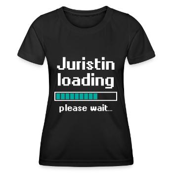 Juristin loading Jura Justiz Beruf Geschenk - Frauen Funktions-T-Shirt - Schwarz - Vorne - AI Model Female 172 light (172cm)