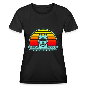 HUSKY - Frauen Funktions-T-Shirt - Schwarz - Vorne - AI Model Female 172 light (172cm)