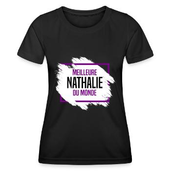 Nathalie - T-shirt sport Femme - noir - Devant - AI Model Female 172 light (172cm)
