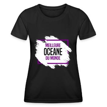 Océane - T-shirt sport Femme - noir - Devant - AI Model Female 172 light (172cm)