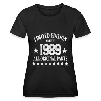 Vintage vintage 1989 birthday gift - Women's Functional T-Shirt - black - Front - AI Model Female 172 light (172cm)