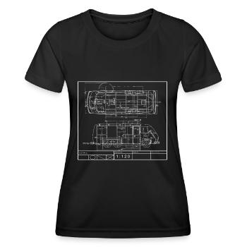 Caravan Motorhome Caravan Camper - Women's Functional T-Shirt - black - Front - AI Model Female 172 light (172cm)