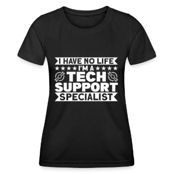 Support technique Support technique Support cadeau - T-shirt sport Femme - noir - Devant - AI Model Female 172 light (172cm)