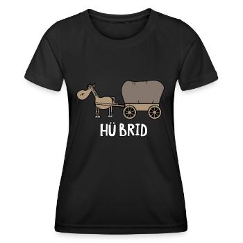 Hübrid - Frauen Funktions-T-Shirt - Schwarz - Vorne - AI Model Female 172 light (172cm)