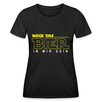 Möge das Bier in mir sein - Frauen Funktions-T-Shirt - Schwarz - Vorne - AI Model Female 172 light (172cm)