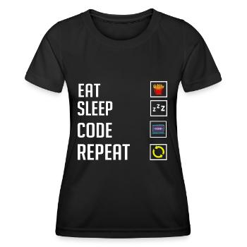 Programmer Programming Computer Developer Pc - Women's Functional T-Shirt - black - Front - AI Model Female 172 light (172cm)