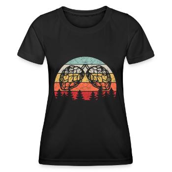 Craft Beer Shirt Bier Hopfen - Bierliebhaber Gesch - Frauen Funktions-T-Shirt - Schwarz - Vorne - AI Model Female 172 light (172cm)