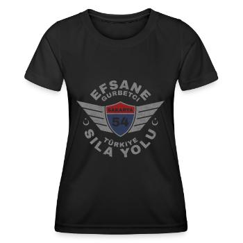 Sakarya - Frauen Funktions-T-Shirt - Schwarz - Vorne - AI Model Female 172 light (172cm)
