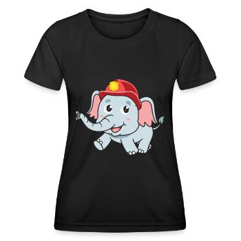 Brigade de pompiers Sweet Elephant - T-shirt sport Femme - noir - Devant - AI Model Female 172 light (172cm)