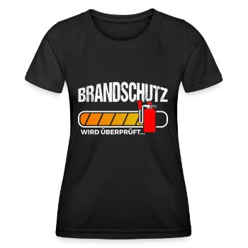 Brandschutz überprüft Brandschutzbeauftragter - Frauen Funktions-T-Shirt - Schwarz - Vorne - AI Model Female 172 light (172cm)
