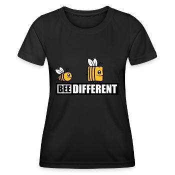 bee different Spruch Zitat - Frauen Funktions-T-Shirt - Schwarz - Vorne - AI Model Female 172 light (172cm)