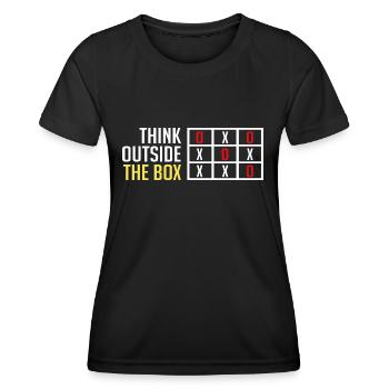 Sortir des sentiers battus - T-shirt sport Femme - noir - Devant - AI Model Female 172 light (172cm)