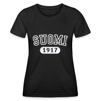 Finnland Finnland 1917 - Frauen Funktions-T-Shirt - Schwarz - Vorne - AI Model Female 172 light (172cm)
