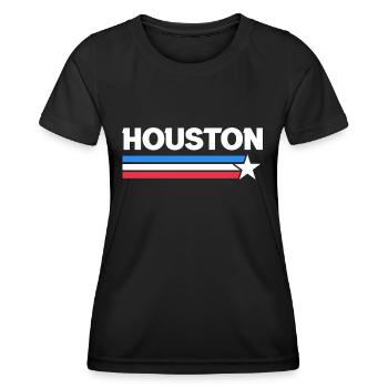 Conception du drapeau de Houston pour les fiers résidents de Houston - T-shirt sport Femme - noir - Devant - AI Model Female 172 light (172cm)
