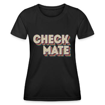 Échecs Echecs Echecs Echecs Moves Joueur D’échecs - T-shirt sport Femme - noir - Devant - AI Model Female 172 light (172cm)