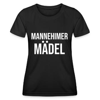 Marathon Running Jogging - Frauen Funktions-T-Shirt - Schwarz - Vorne - AI Model Female 172 light (172cm)