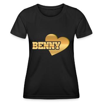 Gold Benny - Frauen Funktions-T-Shirt - Schwarz - Vorne - AI Model Female 172 light (172cm)