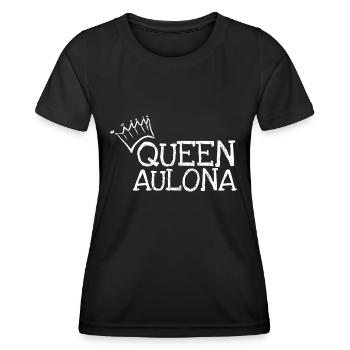 Vorname Aulona - Frauen Funktions-T-Shirt - Schwarz - Vorne - AI Model Female 172 light (172cm)