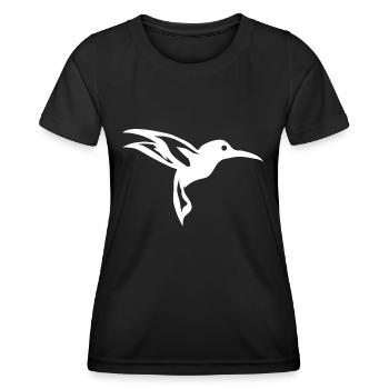 Hummingbird Bird Fly Animal Nature Birds Colorful Nectar - Women's Functional T-Shirt - black - Front - AI Model Female 172 light (172cm)