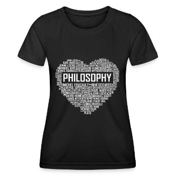 Philosophie - Herz - Frauen Funktions-T-Shirt - Schwarz - Vorne - AI Model Female 172 light (172cm)