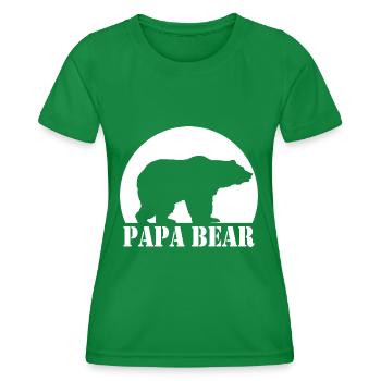 papa bear père sort famille fête des pères cadeau - T-shirt sport Femme - vert - Devant - AI Model Female 172 dark (172cm)