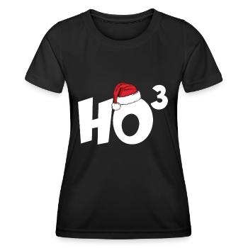 HO HO HO HOCH 3 CHRISTMAS CHRISTMAS SHIRT - Women's Functional T-Shirt - black - Front - AI Model Female 172 light (172cm)