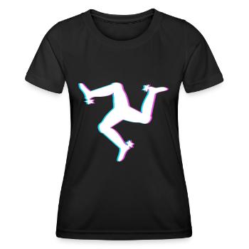 3 Beine und 3 Füße - Frauen Funktions-T-Shirt - Schwarz - Vorne - AI Model Female 172 light (172cm)