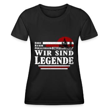 Leipzig Fußball Pokalsieger 2022 - Frauen Funktions-T-Shirt - Schwarz - Vorne - AI Model Female 172 light (172cm)