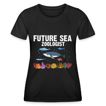 Future Zooologist Zooology Marine Biologist Sea - Women's Functional T-Shirt - black - Front - AI Model Female 172 light (172cm)