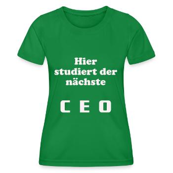 Next CEO - Chef - Frauen Funktions-T-Shirt - Kelly Green - Vorne - AI Model Female 172 dark (172cm)