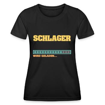 Ladebalken Schlager Schlagerstar wird geladen - Frauen Funktions-T-Shirt - Schwarz - Vorne - AI Model Female 172 light (172cm)