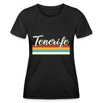 Tenerife Tenerife Iles Canaries Espagne Espana - T-shirt sport Femme - noir - Devant - AI Model Female 172 light (172cm)