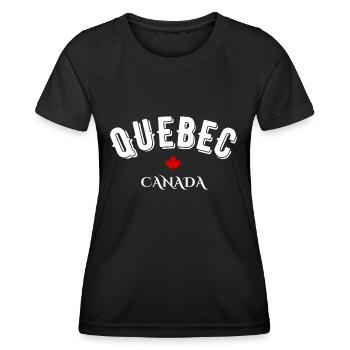 Québec Kanada - Frauen Funktions-T-Shirt - Schwarz - Vorne - AI Model Female 172 light (172cm)