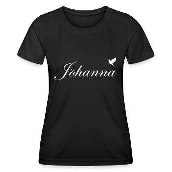 Johanna beau nom Blanc - T-shirt sport Femme - noir - Devant - AI Model Female 172 light (172cm)