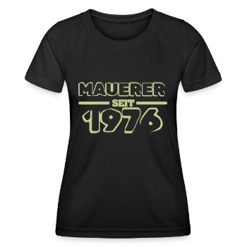 1976 - Frauen Funktions-T-Shirt - Schwarz - Vorne - AI Model Female 172 light (172cm)