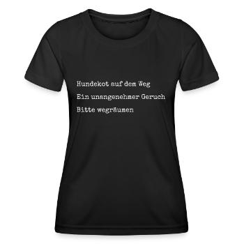 Hund Hundebesitzer Gedicht - Frauen Funktions-T-Shirt - Schwarz - Vorne - AI Model Female 172 light (172cm)