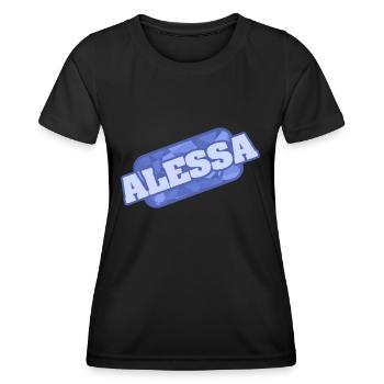 Cadeau pour Alessa - T-shirt sport Femme - noir - Devant - AI Model Female 172 light (172cm)