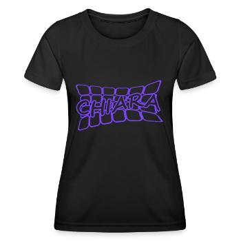 Nom Chiara - T-shirt sport Femme - noir - Devant - AI Model Female 172 light (172cm)