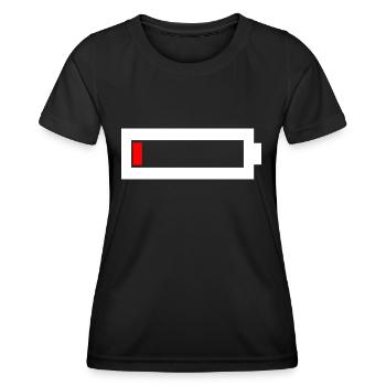 Akku leer - Frauen Funktions-T-Shirt - Schwarz - Vorne - AI Model Female 172 light (172cm)