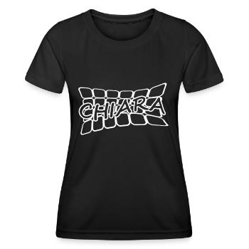 Nom Chiara - T-shirt sport Femme - noir - Devant - AI Model Female 172 light (172cm)