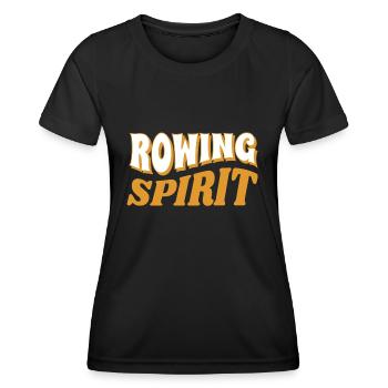 Rowing Spirit - Rudern - Ruderer - Ruderin - Frauen Funktions-T-Shirt - Schwarz - Vorne - AI Model Female 172 light (172cm)