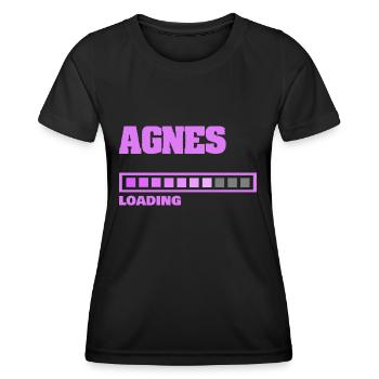 Agnes - Frauen Funktions-T-Shirt - Schwarz - Vorne - AI Model Female 172 light (172cm)