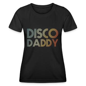 Papa rétro des années 60 des années 70 Costume de fête papa fête des pères - T-shirt sport Femme - noir - Devant - AI Model Female 172 light (172cm)