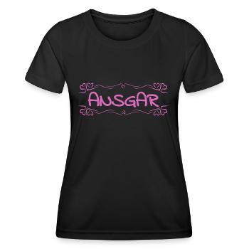 Name: Ansgar - Women's Functional T-Shirt - black - Front - AI Model Female 172 light (172cm)